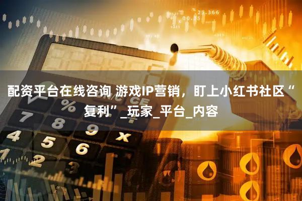 配资平台在线咨询 游戏IP营销，盯上小红书社区“复利”_玩家_平台_内容