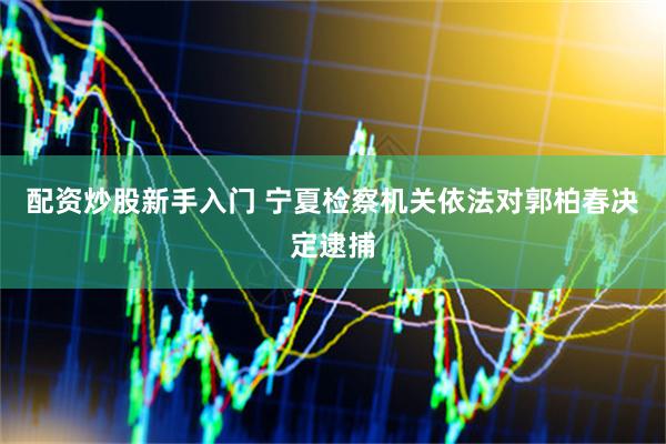 配资炒股新手入门 宁夏检察机关依法对郭柏春决定逮捕