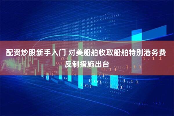 配资炒股新手入门 对美船舶收取船舶特别港务费 反制措施出台